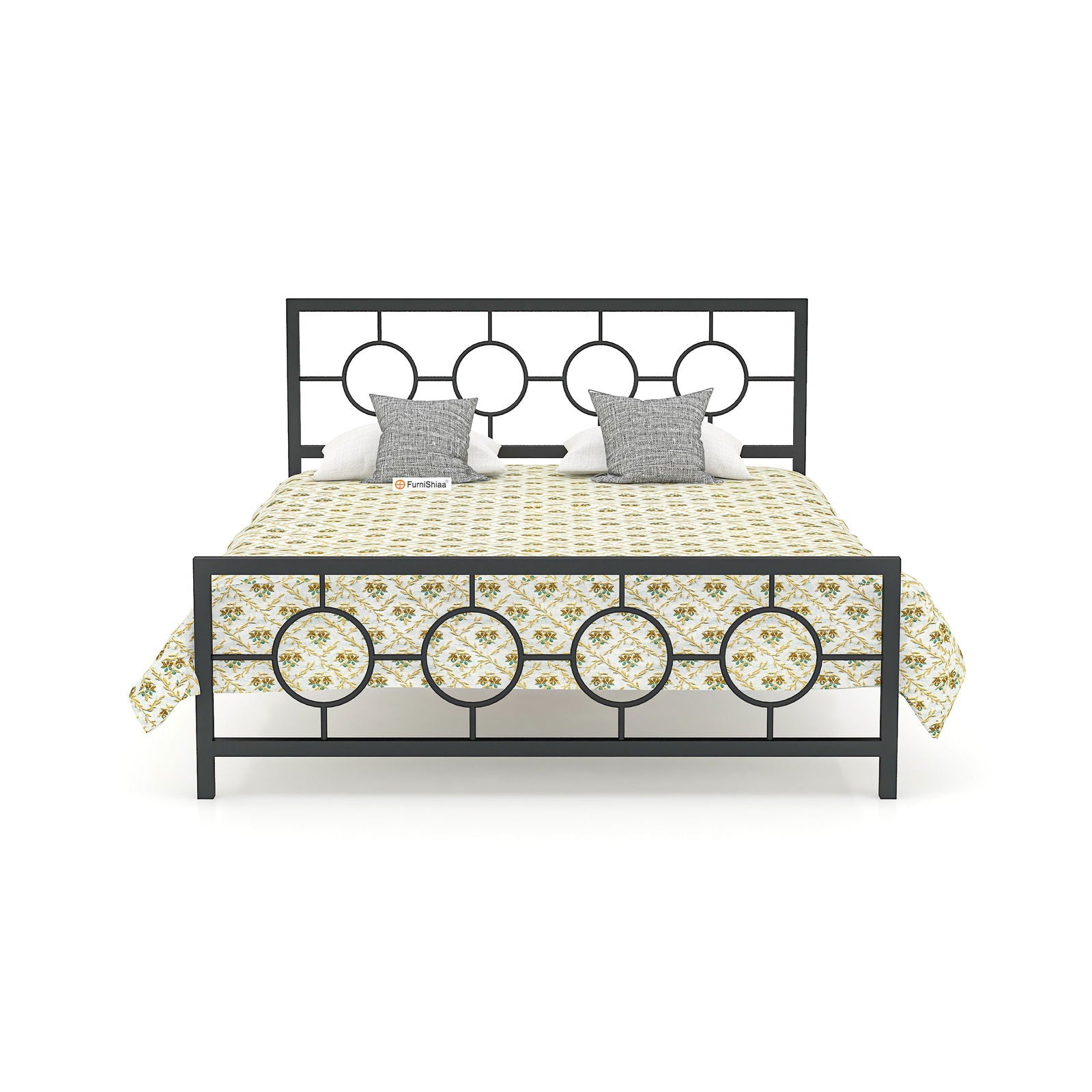 MetalCraft Durable Design Minimal Iron Bed - Furnishiaa -  -